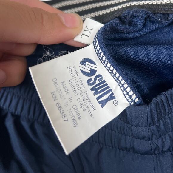 Swix 100% Polyester XL Norway Cross Country Skii Trousers Blue Sweatpants - Picture 3 of 7